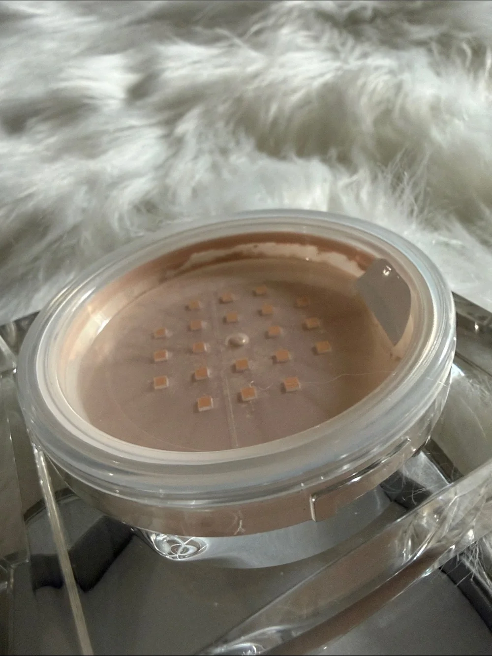 BECCA Soft Light Blurring Powder in Golden Hour - Black Compact Box